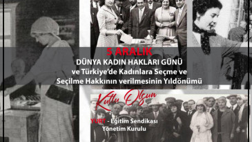 5 ARALIK DÜNYA KADIN HAKLARI GÜNÜ