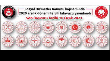 SHÇEK 2020 aralık dönemi tercih kılavuzu yayınlandı.