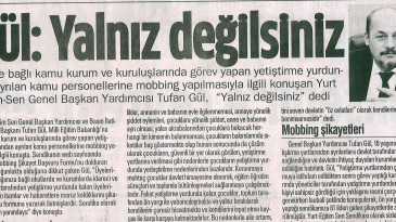 Yalnız değilsiniz