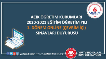 Açık Öğretim Kurumları Online Sınav Duyurusu