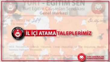 Taleplerimiz…