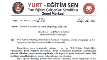 Görevde Yükselme ve Unvan Değişikliği Sınavı Hk