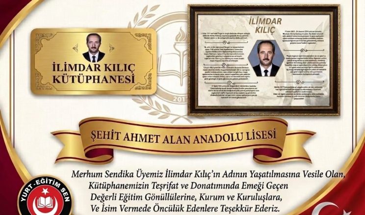 İlimdar Hocanın Adı Kütüphanede Yaşayacak